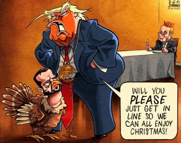 «Не мог бы ты, пожалуйста, встать в очередь, чтобы мы все могли насладиться Рождеством!»